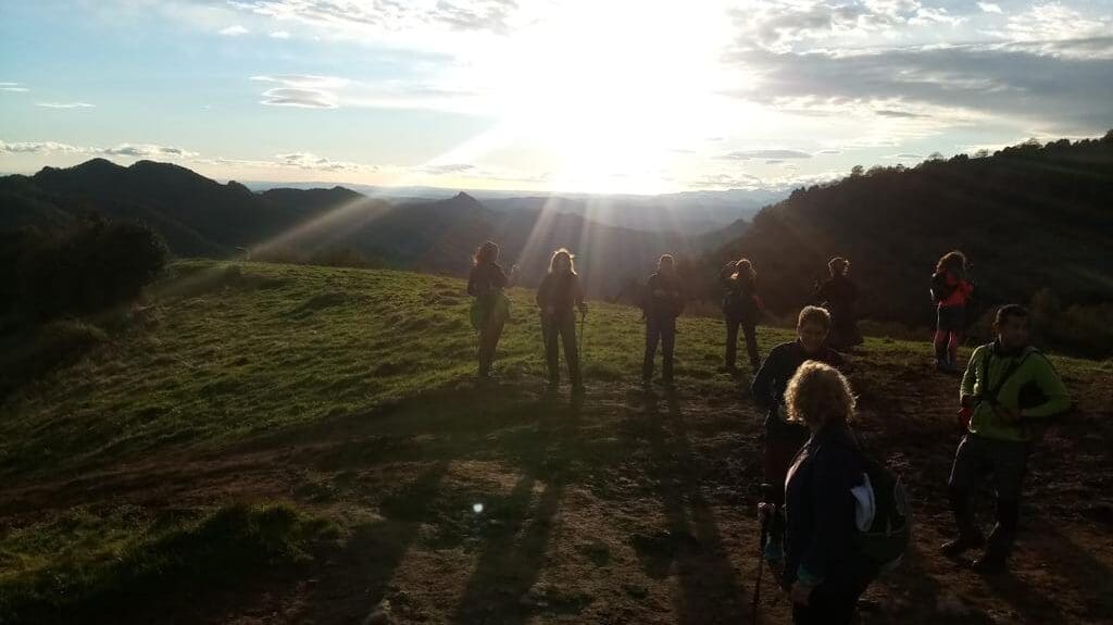 Puesta de sol desde la cima del Puigsacalm