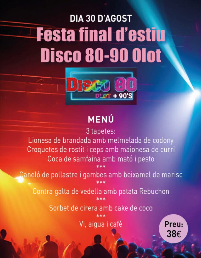 Festa final d’estiu disco 80s i 90s