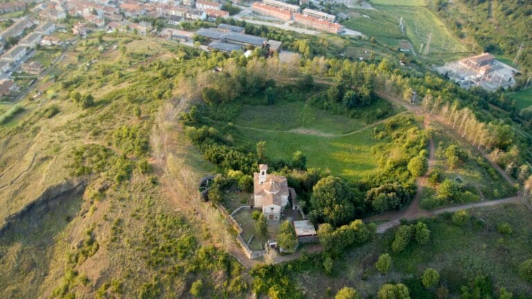 A volcano in the middle of Olot