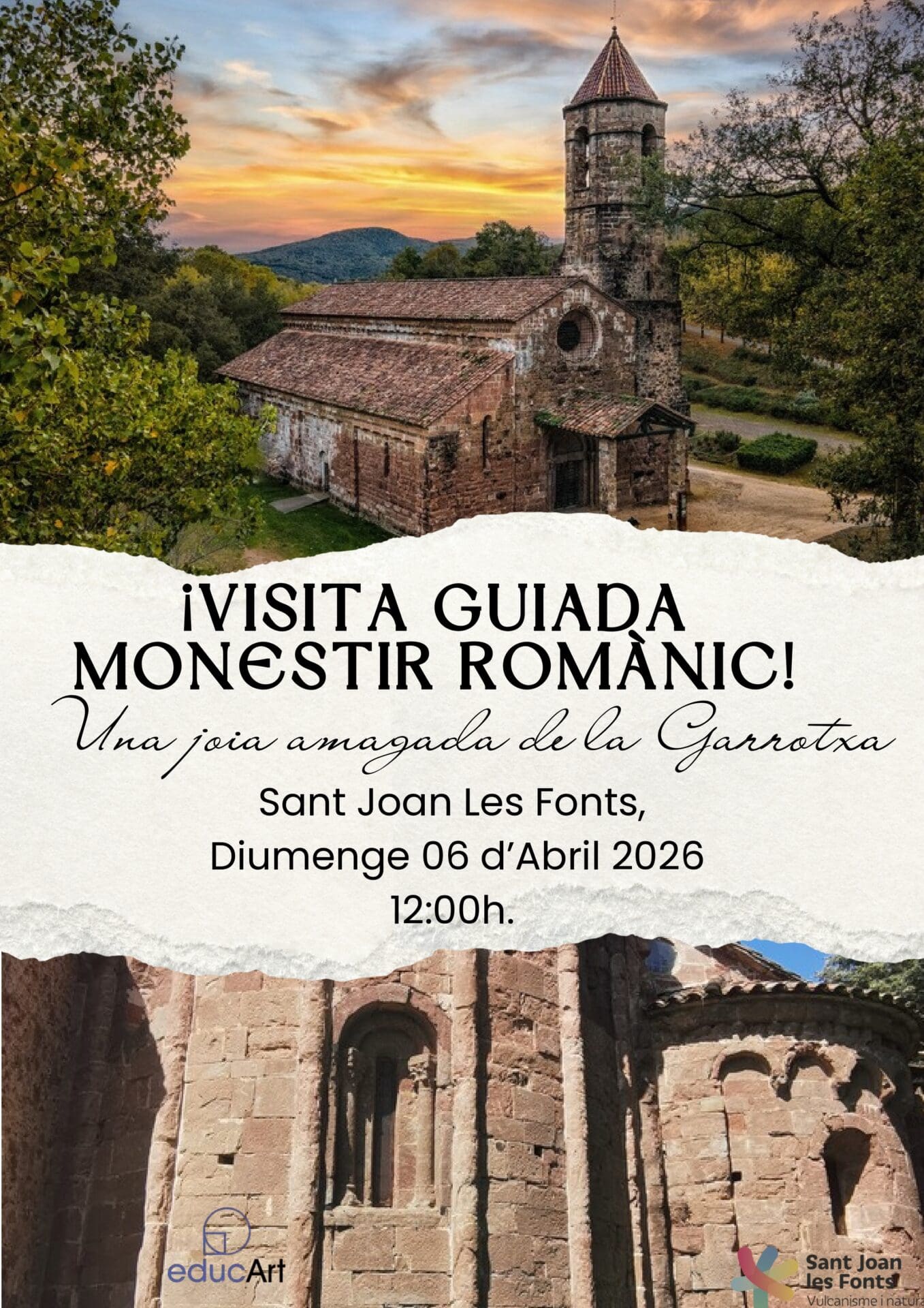 Visita guiada al monestir romànic de Sant Joan les Fonts