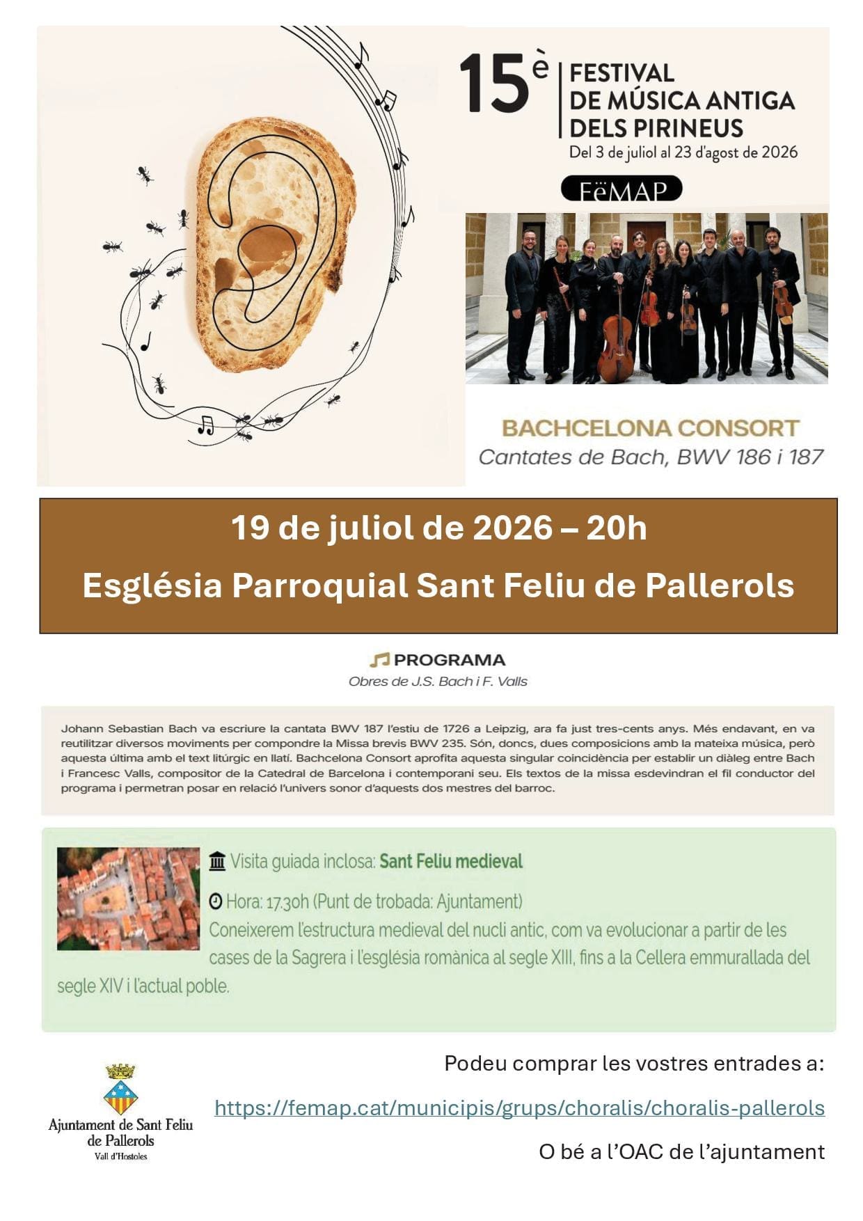 El FeMAP porta Bachcelona Consort a Sant Feliu de Pallerols