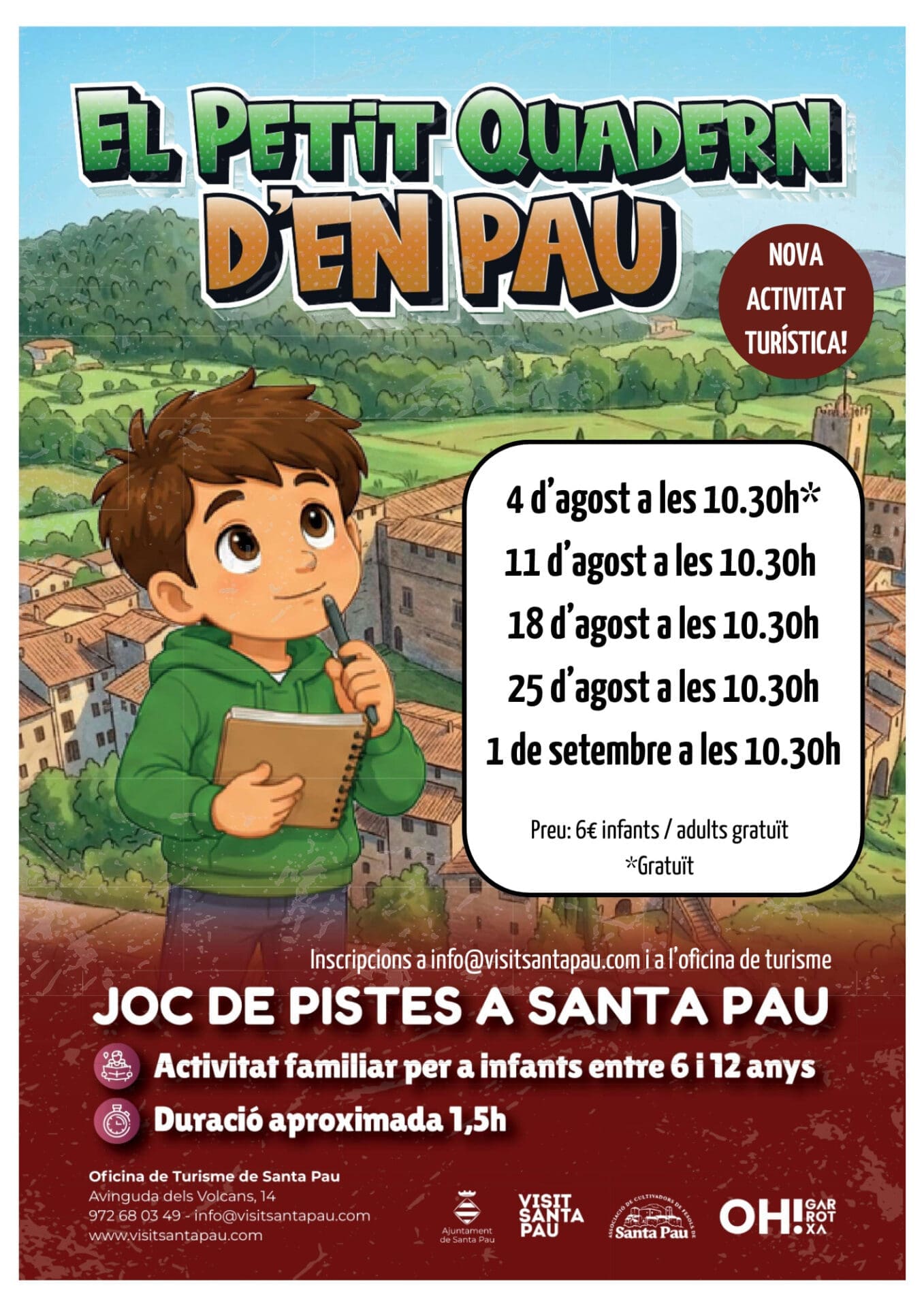 Joc de pistes «El petit quadern d’en Pau»